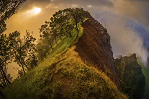 Kauai Prints: Sunset on the NaPali Cliffs coastline, Kauai, Hawaii, United States of America, Pacific