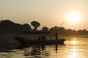 Sunset on the Narmada river