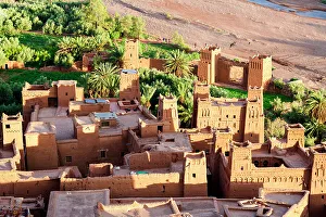 Fortified Wall Prints: Sunset over the old castles in Ait Ben Haddou