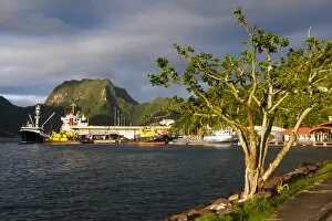 South Pacific Gallery: Sunset in the Pago Pago harbour, Tutuila Island, American Samoa, South Pacific, Pacific