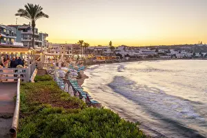 Chairs Prints: Sunset over Palmowy Zaktek Beach in Limenas Chersonisou