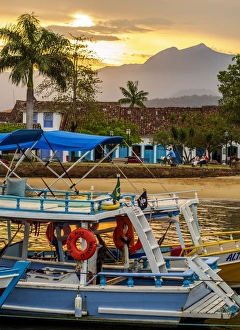 Paraty Prints: Sunset over Paraty, State of Rio de Janeiro, Brazil, South America