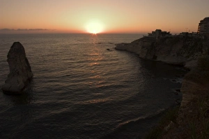 Sunset, Pigeon rocks (Rawcheh rocks)