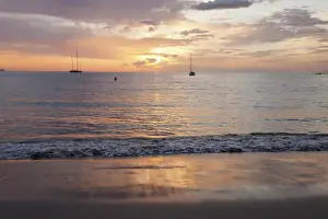 Los Cristianos Prints: Sunset at Playa de las Vistas Beach, Playa de Los Cristianos, Los Cristianos, Tenerife