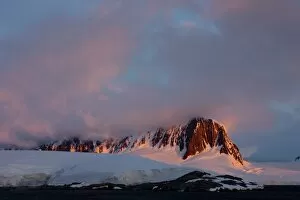 Sunset at Port Lockroy, Antarctic Peninsula, Antarctica, Polar Regions