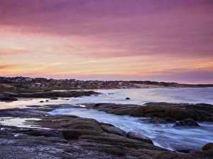 Uruguay Prints: Sunset over Punta del Diablo, Rocha Department, Uruguay, South America