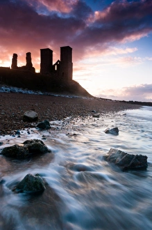 Saxon Prints: Sunset at Reculver Tower, Kent, England, United Kingdom, Europe