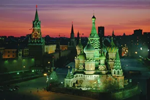 Red Square Prints: Sunset over Red Square