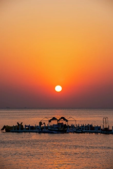Guangdong Prints: Sunset at the resort island of Nan'ao Island, Shantou City, Guangdong Province, China