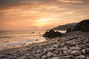 Sunset on Will Rogers Beach, Pacific Palisades, California, United States of America