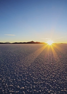 Bolivian Prints: Sunset over the Salar de Uyuni, the largest salt flat in the world, Daniel Campos Province