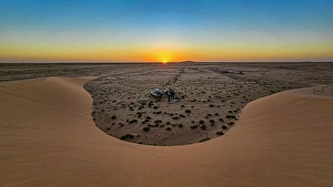 Tibesti Prints: Sunset in a Sand dune in the Tibesti Mountains, Chad
