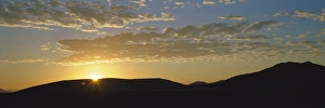Sun Beam Prints: Sunset over sand dunes at Sesriem