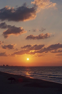Varadero Prints: Sunset over the sea at Varadero on the island of Cuba, West Indies, Caribbean