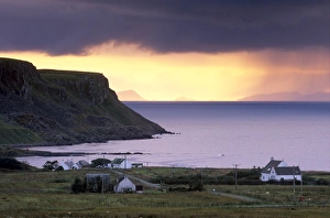 Weather Prints: Sunset and stormy weather near Bornesketaig