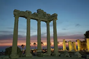 Stunning Prints: Sunset, Temple of Apollo, 2nd Century AD, Side, Antalya, Turkey