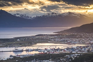 Sunset at Ushuaia, the southern most city in the world, Tierra del Fuego, Patagonia