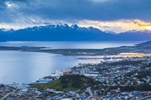 Sunset at Ushuaia, the southern most city in the world, Tierra del Fuego, Patagonia