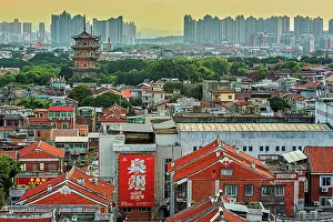 Pagoda Prints: Sunset view of the old town of Quanzhou: Emporium of the World (UNESCO World Heritage)