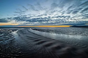 Lancashire Prints: Sunset view from Sandy Gap, Walney Island