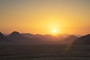 Wadi Rum Prints: Sunset, Wadi Rum, Jordan, Middle East