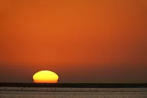 Images Dated 22nd May 2009: Sunset over Walvis Bay lagoon, Namibia, Africa