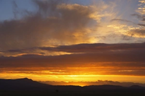 Radiant Prints: Sunset, Wentworth Hills, Tasmania, Australia, Pacific