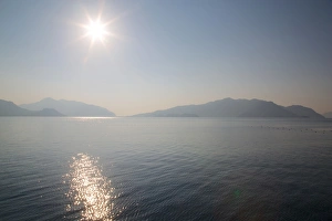 Hazy Prints: Sunshine over Aegean Sea, Marmaris, Anatolia, Turkey, Asia Minor, Eurasia