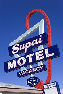Motels Prints: Supai Motel, Seligman, Arizona, United States of America, North America