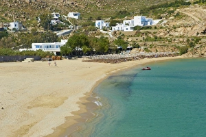 Chora Prints: Super Paradise beach, Chora, Mykonos Town, Mykonos Island, Cyclades, Greek Islands