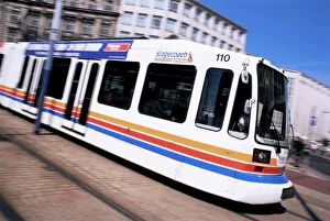 Yorkshire Prints: Supertram, Sheffield, Yorkshire, England, United Kingdom, Europe