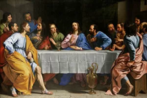 Closeup Gallery: The Last Supper by Philippe de Champaigne, painted around 1652, Louvre Museum, Paris