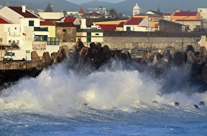 Azores Prints: Surf near Ponta Delgada, Sao Miguel, Azores Islands, Atlantic, Portugal