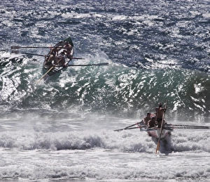 Rowing Prints: Surf rescue race at Manley, Sydney, New South Wales, Australia, Pacific