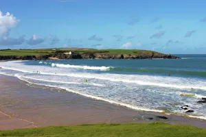 Cornwall Gallery: Surfers, Harlyn Bay, Cornwall, England, United Kingdom, Europe