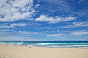 Queensland Prints: Surfers Paradise, Beach and Sky, Gold Coast, Queensland, Australia, Oceania