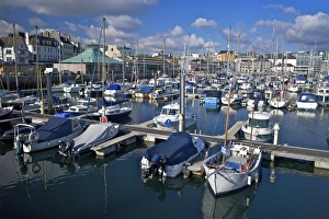Pier Prints: Sutton Harbour Marina, Plymouth, Devon, England, United Kingdom, Europe