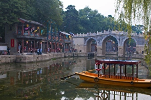 Summer Palace Prints: Suzhou Market Street at the Summer Palace or Yihe Yuan, Bejing, China, Asia