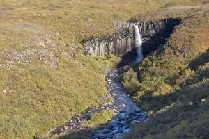 Images Dated 27th September 2008: Svartifoss (Black Falls) waterfall, with overhanging black basalt columns