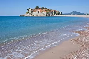 Images Dated 17th April 2008: Sveti Stefan, seaside resort in western Montenegro, Europe