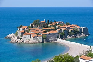 Images Dated 17th April 2008: Sveti Stefan, seaside resort in western Montenegro, Europe