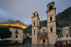 Montenegro Prints: Svetog Tripuna Cathedral, Kotor, UNESCO World Heritage Site, Montenegro, Europe