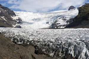 Skaftafell Prints: Svinafellsjokull glacier, Skaftafell, Iceland, Polar Regions