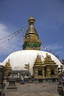 Swayambhunath Stupa (Monkey Temple), UNESCO World Heritage Site, Kathmandu, Nepal, Asia