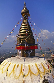 Gilded Prints: Swayambhunath Temple, Kathmandu, Nepal
