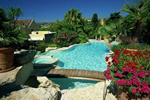 Provence Prints: Swimming pool, Cassis, Bouches-du-Rhone, Provence, France, Europe