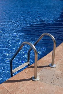 Swimming Pool Prints: Swimming pool, Grand Hyatt Santiago, Santiago, Chile, South America