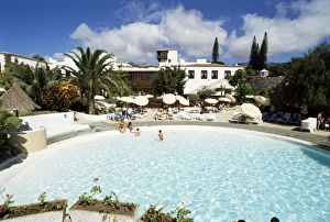 La Gomera Prints: Swimming pool, Hotel Tecini, Santiago, La Gomera, Canary Islands, Spain, Europe
