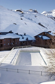 Imprint Prints: Swimming pool in Val Claret, highest village in Tignes