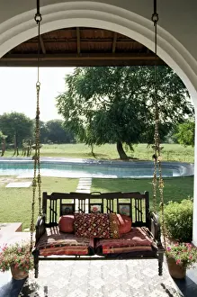 Ahmedabad Prints: A swing chair Hitchkar traditional and particular to Gujarat